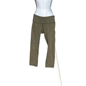 Lululemon 6 Align High Rise crop olive green